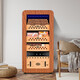 CIGARLOONG 48HC cigar cabinet, constant temperature and humidity, Spanish cedar wood shelf, naked alcoholized activated carbon, ammonia removal, curved, small household silent inverter compressor cigar humidifier, 48HC rosewood grain, cedar wood shelf + curved + constant temperature and humidity cigar cabinet