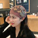 Scarf, hair accessories, woolen knitted headband, wide-brimmed autumn and winter warm headscarf for women, ear protection, headband to cover gray hair, rose-khaki color