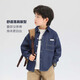 Zuoxi Boys' Shirt Children's Padded Denim Jacket Light Warm Autumn and Winter Cotton Clothes 2025 New Winter Tops for Boys Dark Denim Color Spring and Autumn Style Not Easily Deformed Wear-Resistant 170 Recommended Height Around 170cm