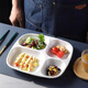 FISDDIS melamine fast food plate commercial square four-grid dish plate canteen student plate melamine tableware lunch box