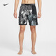 耐克男子沙滩短裤拼接舒适拉链口袋运动裤NIKE SWIM FZ7373 034黑/白/浅烟灰/黑 S