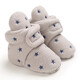 Tutu Dawen Newborn Baby Shoes 0-1 Years Old Toddler Cotton Shoes for Male and Female Baby Autumn and Winter Plus Velvet Warm 6-12 Months Foot Covers Light Gray Velvet Thickening Inner Length 13cm (Suitable for 0-12 Months)