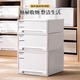 Caja de almacenamiento de vestuario de cajón sanqihu caja de almacenamiento transparente para el hogar caja de acabado de la caja de acabado en espesor de gran capacidad de almacenamiento 45-3923 profundidad 45*ancho 39*altura 23cm blanco una pieza pura blanca