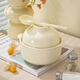 Persson cream-style ceramic instant noodle bowl with lid for student dormitory yogurt bowl cute tableware and chopsticks set