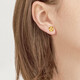 Chow Sang Sang Gold Earrings Pure Gold Cookie Stud Earrings Gift for Girlfriend 69681E Pricing