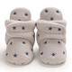 Tutu Dawen Newborn Baby Shoes 0-1 Years Old Toddler Cotton Shoes for Male and Female Baby Autumn and Winter Plus Velvet Warm 6-12 Months Foot Covers Light Gray Velvet Thickening Inner Length 13cm (Suitable for 0-12 Months)