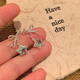 S925 silver needle bow bright diamond earrings fresh and sweet five-pointed star earrings niche design earrings for women s925 silver needle full diamond star earrings