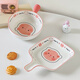 Persson (CERAMICS) Cute Cartoon Very Good-looking Rice Bowl 2025 New Tableware Set for Two Persons Cute Pig Two Bowls and Two Spoons