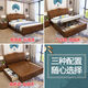 Modern Chinese double bed rubber wood solid wood bed 1.5m bed home bedroom 1.8m storage large bed wedding bed single bed color please note 1800*2000mm frame structure