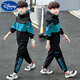 
Disney (Disney) Children's Clothing Boys Sweatshirt Set Autumn Clothing 2024 Spring and Autumn Sports Boy Korean Style Medium-Grand Child Fashion Trendy Two-Piece Set Blue [Top + Pants] Size 170 size recommended height about 160 cm