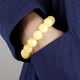 Shi Yuji, with national inspection certificate, natural amber beeswax bracelet, Russian material full of honey, white nectar round bead bracelet for men and women, white nectar 16mm (standard men's style)