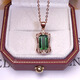 Eba 1.8 carat natural green tourmaline pendant 18K gold diamond necklace as a birthday gift for girlfriend with 18K gold necklace