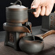 Lazy stone grinding automatic tea set full set household anti-scald teapot Chinese tea making artifact Kung Fu tea cup with gift box automatic three-piece set 3 heads