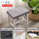 Qiaorui linen memory foam student stool chair cushion high school classroom rectangular non-slip removable and washable employee butt pad Four seasons linen black non-slip bottom + double buckle 38*35*4 memory cotton core