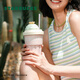 Starbucks Succulent Garden pink ceramic straw cup (with lid) 415ml high-looking water cup children's birthday gift