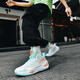 
Huilirui cut-off 2025 new mid-large children's shoes basketball shoes high top mesh breathable summer children's sneakers 880 moonlight 40