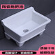 Mop pool balcony small ceramic wash mop pool mop pool household bathroom floor mop bucket automatic drain 40 cm flat mouth manual drain