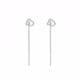 Guanpu Pavilion Fat Donglai's same style pt950 platinum ear wire PT950 female platinum earrings small fashionable earrings as a gift for girlfriend Clover ear wire