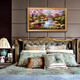 Lisa reines handbemalten Ölmalerei Garten Landschaft Malerei Europäische Wohnzimmer Dekoration Mal Sofa Hintergrund Wandmalerei Wandschlafzimmer Hängende Malerei 692 Gold Massivholz Rahmen 200x100