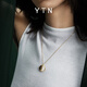 Beiyou Go Necklace-Black and White Hetian Jade 18k Gold New Chinese Style Necklace Jewelry Small Size
