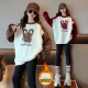 Xinyu girls sweatshirt winter new medium and large children's velvet bottoming shirt mid-length little girl's winter wear thickened warm top khaki color 160 size recommended height 145-155cm