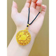 OIDSG 18k gold eight treasures compass pendant, the Great Sun Tathagata Amitabha 18k yellow l gold lotus necklace Wanfu eight treasures compass pendant special old Fengxiang same style