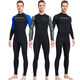 Xianxi 2024 new model motorboat quick-drying wetsuit men's one-piece swimsuit ice sunscreen quick-drying long-sleeved motorboat black blue sleeves 3XL 3XL