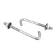 Jinchao 304 stainless steel asbestos tile hook square hook special-shaped screw round hook hook right-angle hook bolt corrugated hook nail M6*60*150 (2 pieces) square hook type