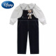 Disney Girls' Overalls Set Spring and Autumn 2024 New Style Children's Autumn Clothing Internet Celebrities Big Children's Autumn Fashionable Set Blue Overalls + Bear 120