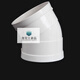 Customized suitable PVC slightly offset elbow with small offset angle 11.25 15 22.5 30 degrees 75 drainage pipe with 50mm slight bend 15 degrees