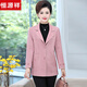 Hengyuanxiang 2024 Nouvelle veste de costume de mère d'âge moyen pour les femmes au printemps et automne de style mince court 40 ans 50 vêtements de printemps d'âge moyen et âgés top 983-Light Blue 2xl recommandé 105-120jin [Jin est égal à 0,5 kg]