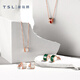 Xie Ruilin (TSL) 18K gold necklace Yueji series white mother-of-pearl transfer barrel clavicle chain AG672