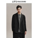 PEACEBIRD Men's Short Coat Men's Winter Woolen Suit Jacket Men's Suit Jacket Black First Batch L