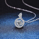 Pu Lian platinum 999 necklace sterling silver moissanite pendant women's clavicle chain pure silver high-end light luxury sweater chain hypoallergenic s999 moissanite chain thick + certificate