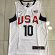 He Jiagong Kobe Bryant Dream Eight Team Jersey Dream Team United States National Team Jersey Olympic No. 10 Fully Embroidered Basketball Uniform Vest Actual photos subject to pictures XS160-168 height