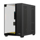 AOC星海CG409B黑色 游戏电脑海景房机箱 三面玻璃立体全景/快拆设计/支持ATX主板/360水冷位/穹顶灯条