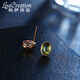 Lisa Wang's peridot green 18k gold earrings for women niche design exquisite simple small earrings earrings green military