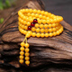 Wenying natural chicken fat yellow old beeswax bracelet 108 beads men's amber bracelet women's pendant necklace jewelry beeswax bracelet 6mm 108 beads