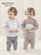 BALIPIG butterfly velvet parent-child outfit for a family of three in autumn and winter, father and son plus velvet suit, mother and daughter home suit, ivory white mom and dad style 175