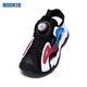 ROOKIE children's shoes for boys and girls, toe-toe anti-collision sandals, summer new outdoor breathable twist-buckle children's sports sandals, black/white 28, recommended foot length 17.5cm