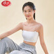 LangSha (LangSha) strapless bra for women with transparent shoulder straps for junior high school students and high school students to prevent exposure, traceless bandeau, small chest and thin style, white, 1 pair of transparent shoulder straps, S, no buckle on the back, S size, 70-85Jin Jin is equal to 0.5 kg