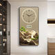 High-End-Luxus modernes Restaurant, die Kiefern dekorativen Maluhr Wall Clock Home Mode Mode-Mode-Kalender Elektronische Uhr C6187 Uhr + verbessertes Perpetualkalender Horizontale Länge 30 cm * vertikale Höhe 60 cm abgerundetes Eck Aluminium kombiniert