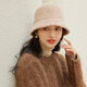 Siggi autumn and winter fisherman hat women's wool hat fashion versatile bucket hat plus velvet warm basin hat camel