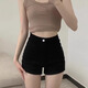 Ono Seven Days Black Shorts Feminine Sexy Bottoming Summer Large Size High Waist Hot Girl Skinny Jeans Covering Buttocks Super Short Hot Pants Black L