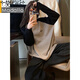 Pajamas modales para la primavera y otoño, los nuevos pantalones de manga larga de 2025, estilo perezoso, lindo y puede usar ropa para el hogar de gran tamaño 5009 Color sólido a cuadros grandes M (75-95Jin [Jin iguala 0.5 kg])
