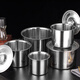 FEiNASi 304 stainless steel steaming bowl household stainless steel soup bowl with lid steamed egg steaming rice bowl stew pot 18cm-304 stew pot