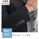Jason's Double Breasted Suit Men's Three Piece Slim Groom Wedding Dress Complete Business Casual Suit Jacket Medium Gray (Single Suit) 4XL (Suitable for 155-170 Jin Jin equals 0.5 kg)