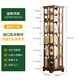 Jiayi all solid wood rotating bookshelf 360 degree bookcase living room vertical bookshelf floor-standing integrated wall storage rack including installation