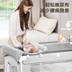 ULOP folding crib splicing bed multi-functional baby bed removable newborn gift rocking crib to soothe sleep artifact cradle crib with mosquito net-luxury model