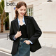 Betu women's spring new suit temperament small suit jacket college style commuter suit 2401T37 black S
